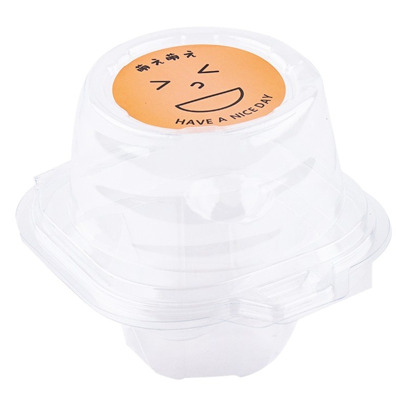 Baking Cupcakes Packing Box Small Cake Cups West Point Transparent Plastic 1/2 Grain Single Wholesale Box