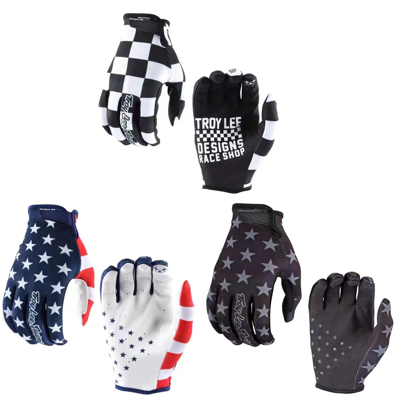 tld multicolor golden classic riding outdoor sports 5 color mountain bike sports long finger wear-resistant gloves