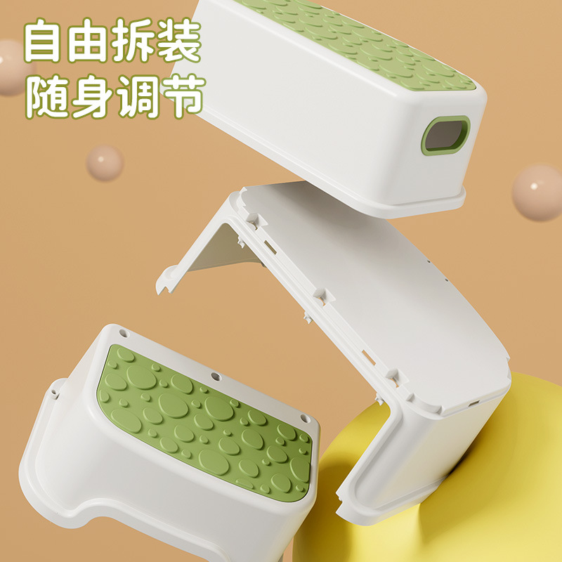 Picture of Children's footstool non-slip height-increasing multifunctional washing step storage baby washing step stool toilet pedal