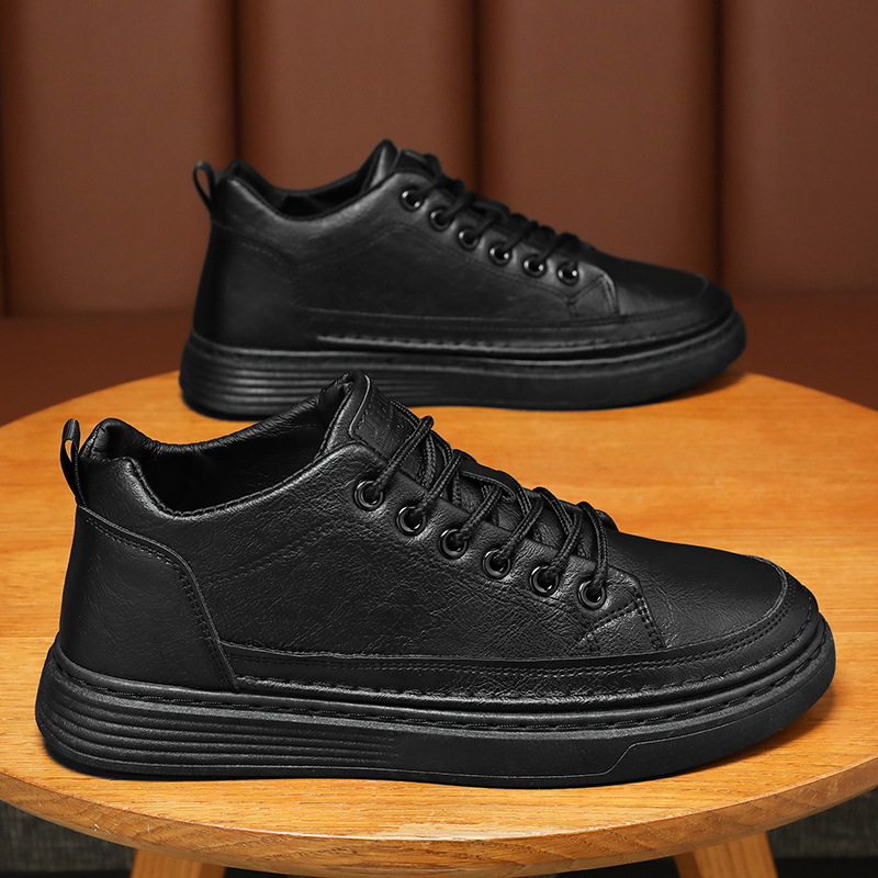 Spring Men's Shoes New breathable waterproof shoes men's Korean style versatile business casual leather shoes Sports Board shoes fashion shoes