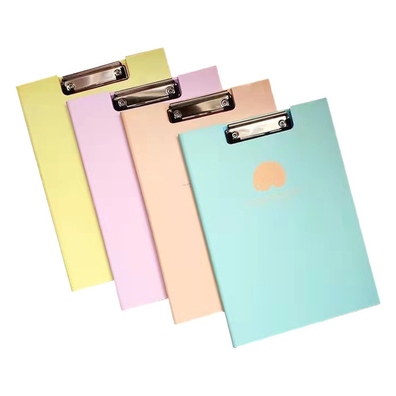 Factory wholesale fashion simple color cartoon board folder office double double board writing pad A4 file splint