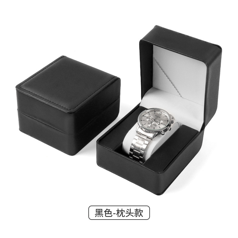 Picture of Lychee pattern business watch box advanced gift box Green watch box advanced watch packaging box Watch storage box