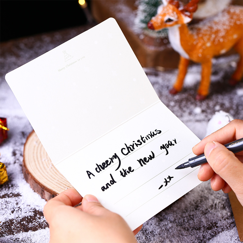 Picture of Spot Direct Sales New Christmas Greeting Card Thanksgiving Gift Card Christmas Card Blessing Message Card Wholesale Can Be Customized