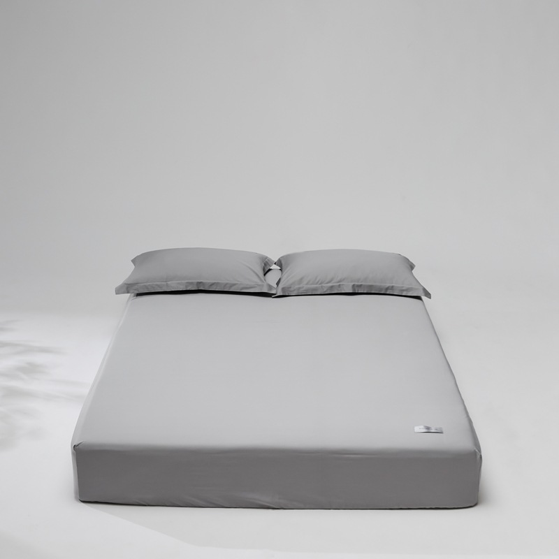 Picture of High-End 100% Long-Staple Cotton Fitted Sheet Single Piece Satin Solid Color Pure Cotton Bed Sheet Mattress Protector Mattress Cover