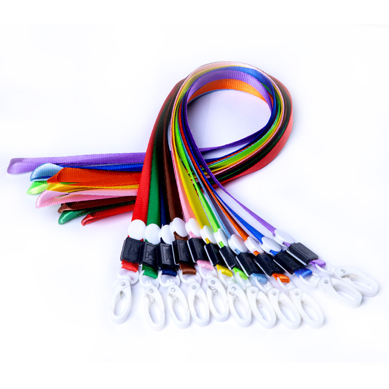 Picture of 1cm plastic hook lanyard badge badge work card card holder hanging rope printing logo student school card work card lanyard