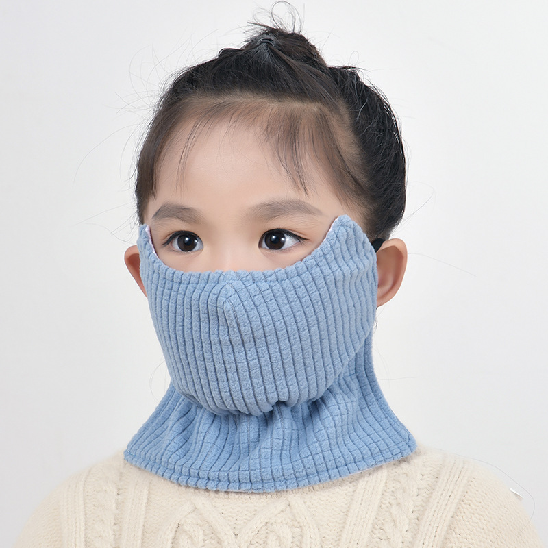 Picture of Children's Mask Warm Cold-proof Windproof Autumn and Winter Girls Fashion Baby Thickened Neck Protection Ventilating Mask Washable