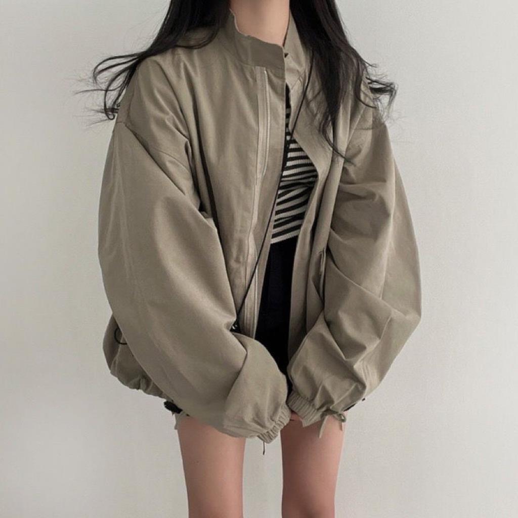 2024 New Autumn Thin New Korean Style Loose Baseball Suit BF Workwear Casual Jacket Female Student Ins Trendy