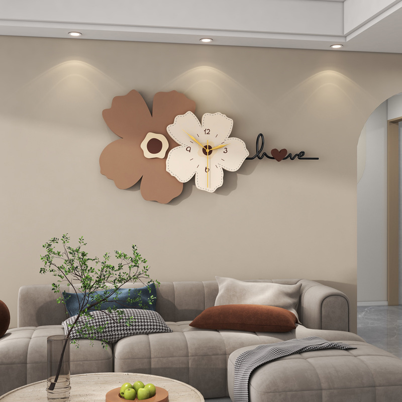 Picture of Internet Celebrity Fashion Creative Clock Home Restaurant Entrance Background Decoration Wall Clock Wall Hanging Modern Simple Clock Wall Hanging