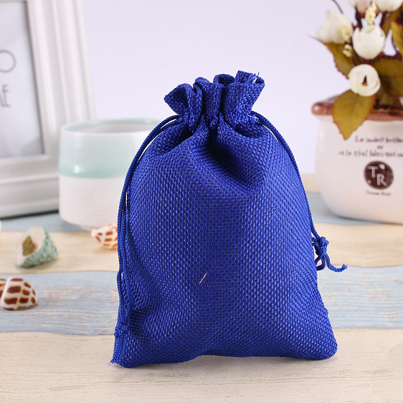 Picture of in stock wholesale hemp rope linen girdle gift bag drawstring imitation hemp gift packaging storage bag Christmas gift bag