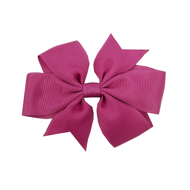 Picture of European and American New Kidsren's Hairpins 8cm Swallowtail Bow Hairpin V-Shaped Ribbed with Bow Hair Accessories Head Flower