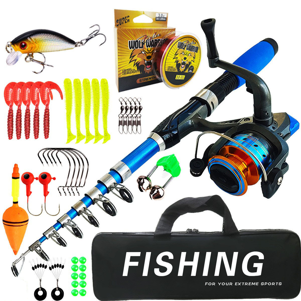 Luya Rod Set Rod Wheel Set Ultra Short Sea Rod Set Fishing Gear Set Cross-border Explosions Amazon temu