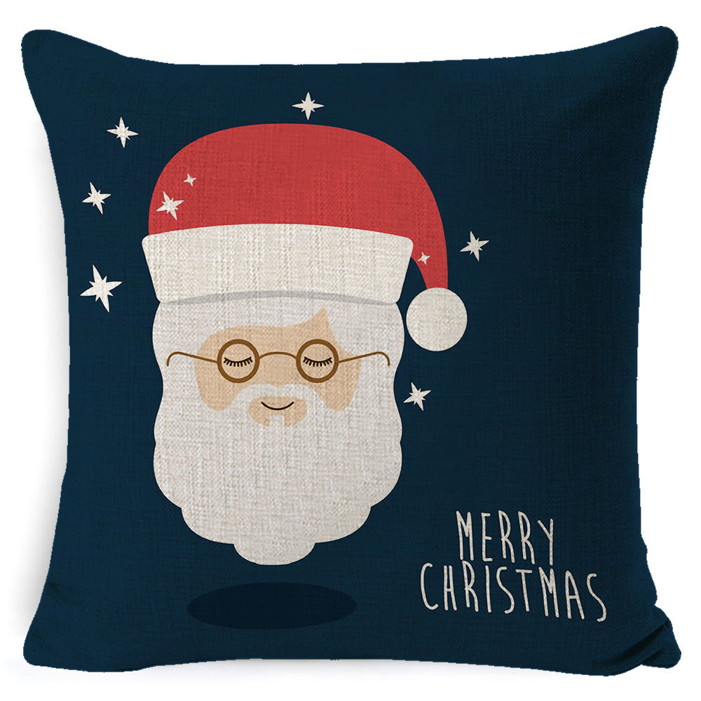 Picture of Christmas Pillow Case Linen Super Soft Peach Leather Printed New Amazon Household Products Cushion Pillow Case Custom