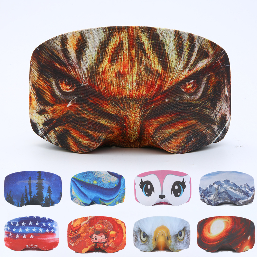 Ski Single and Double Board Snow Goggles Protective Cover Portable Storage Ball Cylindrical Snow Lens Anti-Scratch Lens Cloth/Ski Goggles Cover
