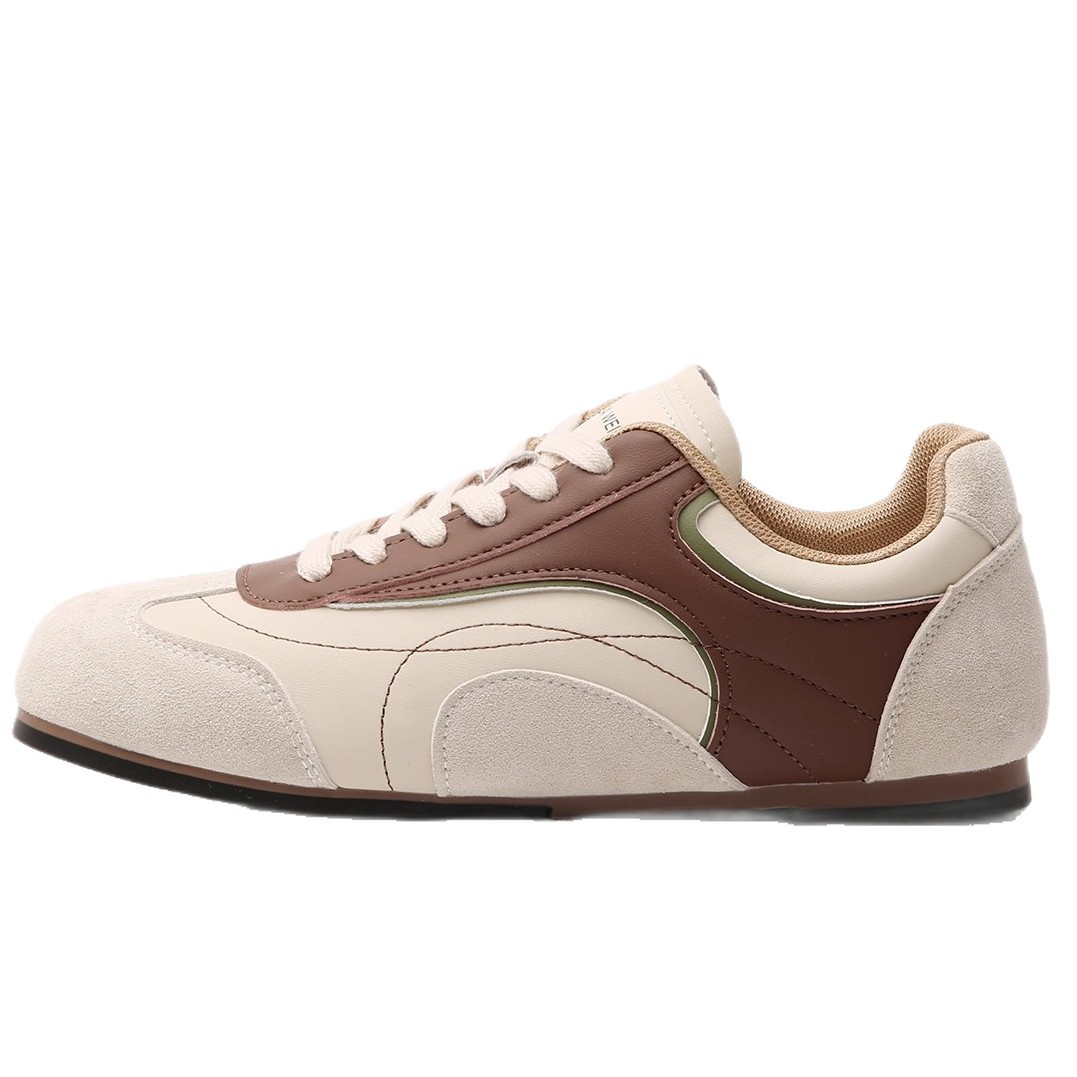 Picture of Retro contrasting flat German training shoes women's 2025 new autumn and winter casual Jersey style sports leisure Forrest Gump board shoes