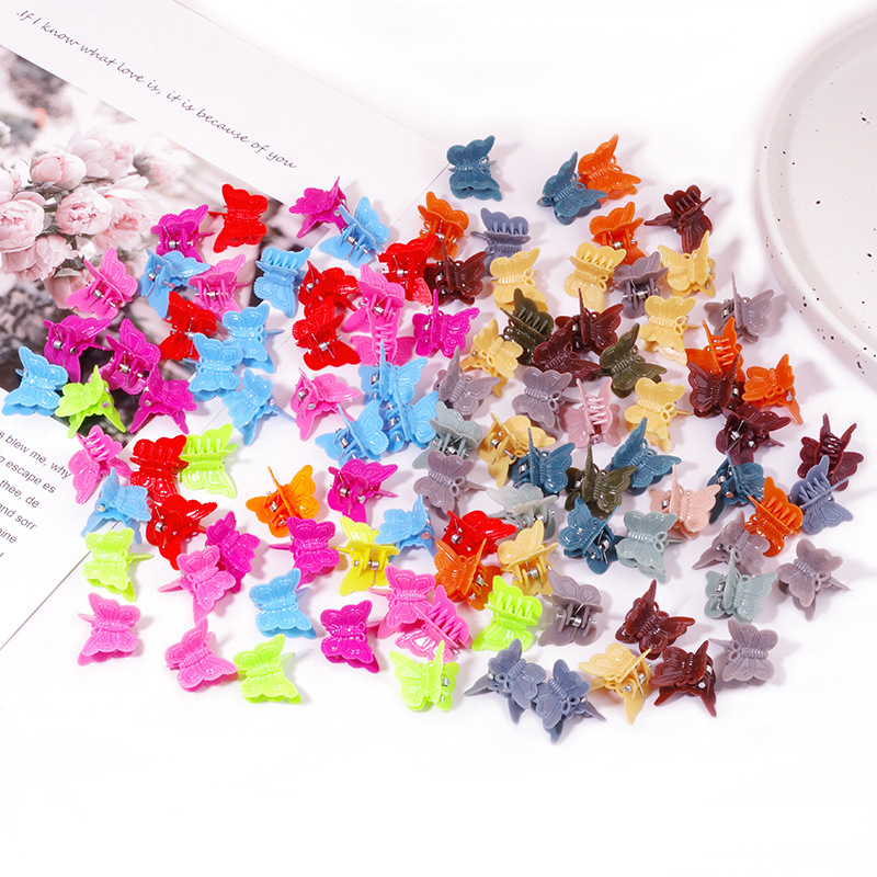 ins Mini small size children's butterfly hairpin small clip girls' hairpin wholesale cute candy color baby hairpin