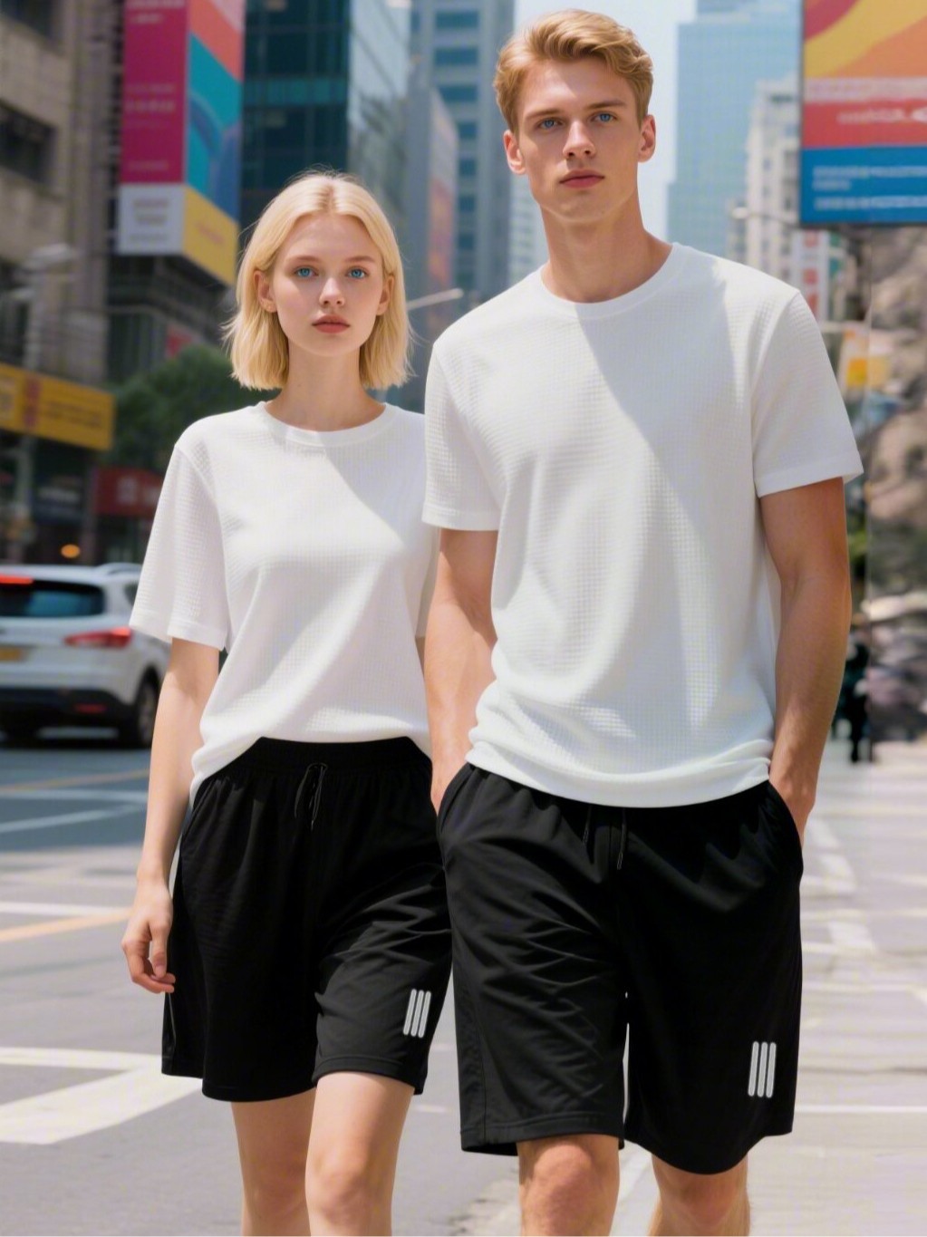 Picture of New Casual suit Men's Summer Thin Breathable Quick-drying Short-sleeved Shorts Green plus size Loose Sports Two-piece Set