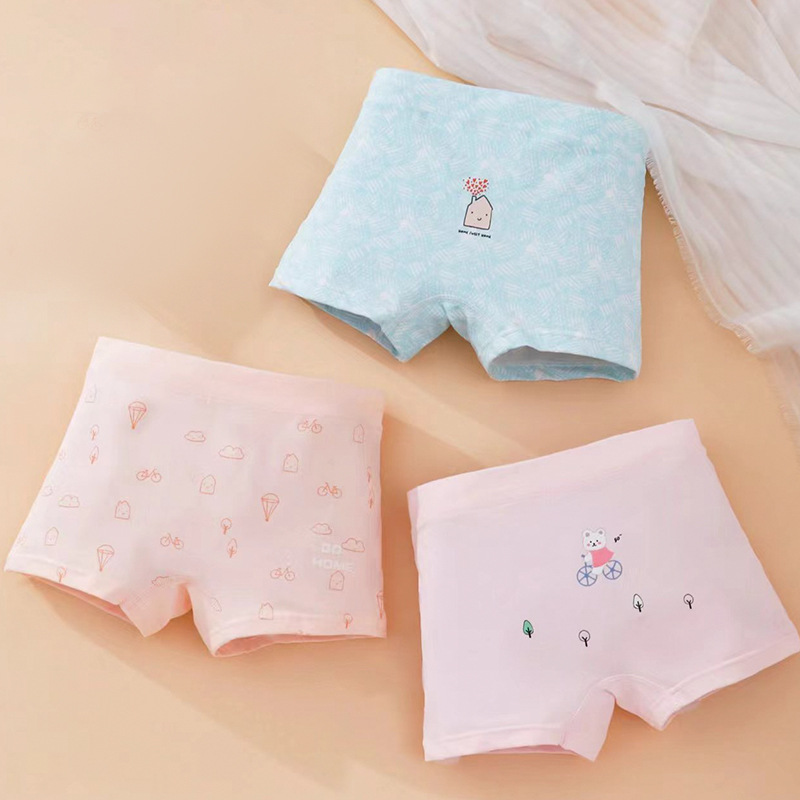 Picture of Girls' boxer briefs pure cotton class a children girls' baby girls' boxer shorts medium and large children's shorts wholesale