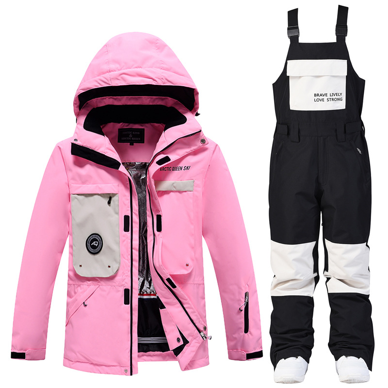 Picture of Women's Ski Suit Men's Winter Outdoor Windproof Waterproof Warm Thickened New Arrival Snowboard Double Ski Suit