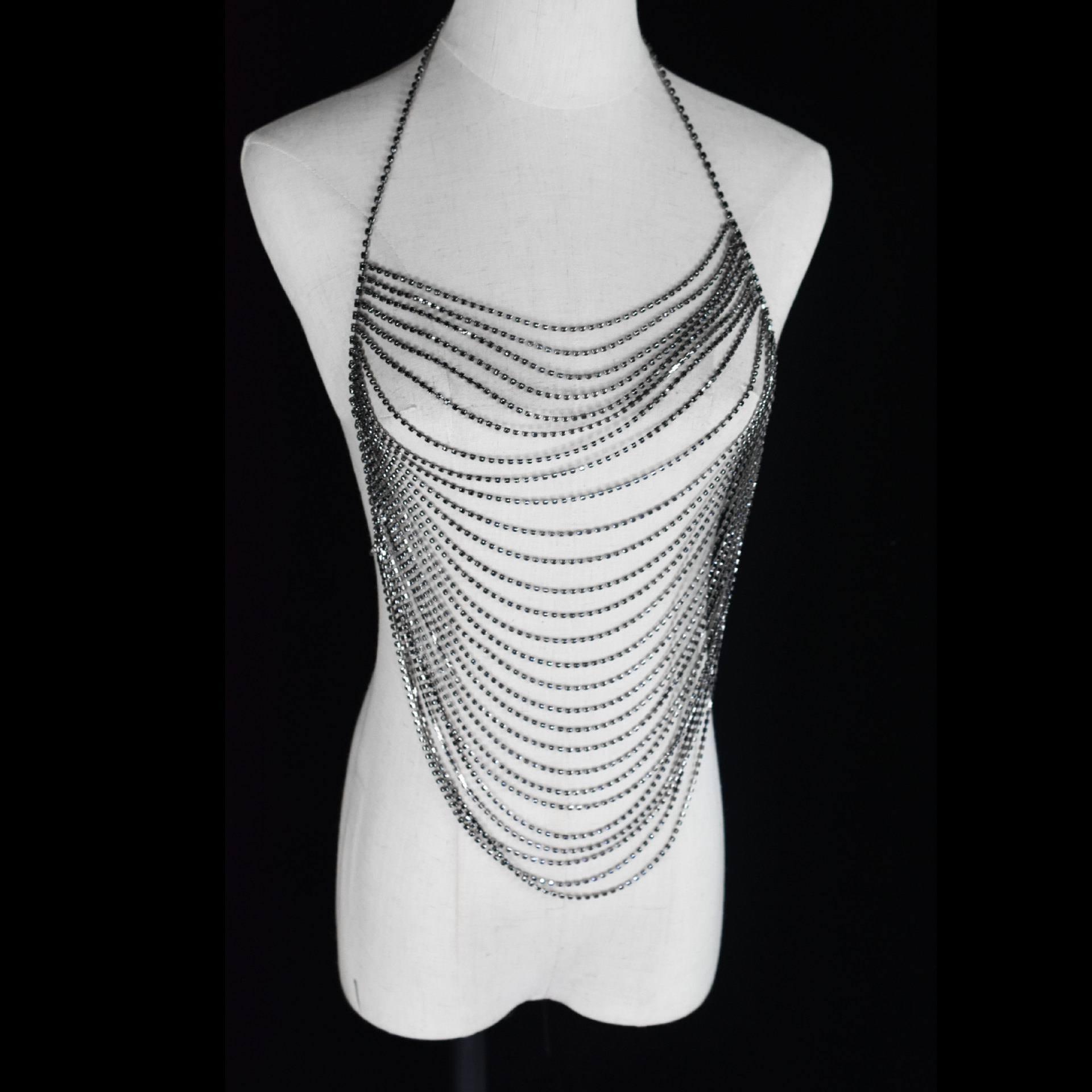 Picture of Cross-border jewelry rhinestone bra bellyband clothes sexy bra body chain body chain performance accessories