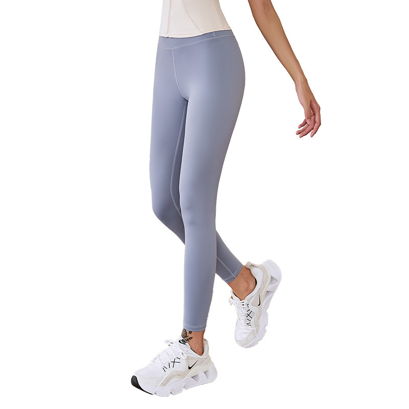 Picture of Juyitang Summer Yoga Pants Women's Nude Sports Fitness High Waist Hip Lifting Tummy Slimming Yoga Pants