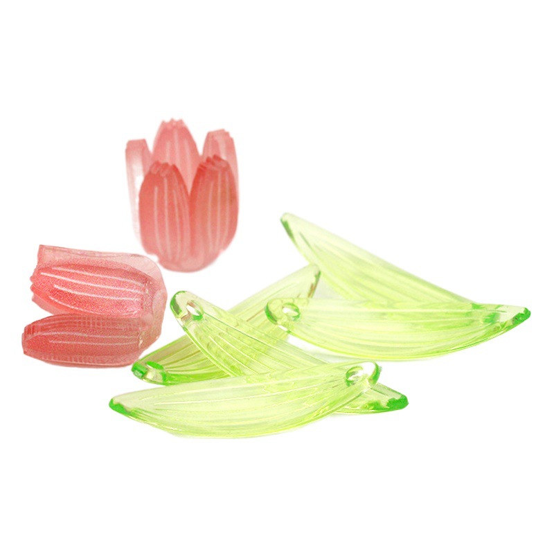 Picture of Acrylic Tulip Flower DIY Accessories Rubik's Cube Cloud Mirror Night Light Material Wholesale Heat Shrinkable Sheet Artificial Flower