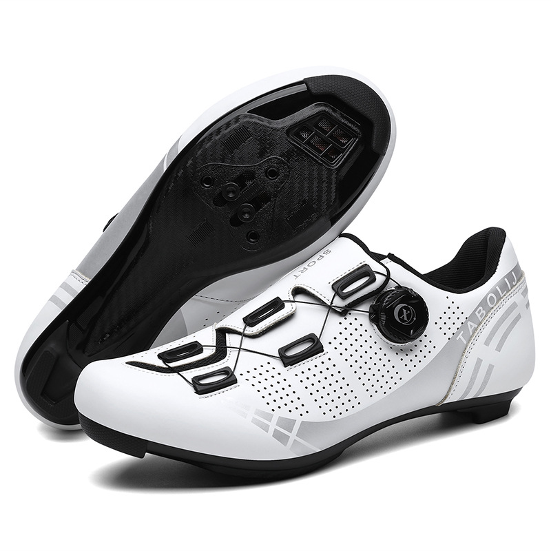 Cross-border New Cycling Shoes Road Bicycle Self-locking Shoes Men's Bicycle Shoes Women's Lockless Rubber Flat Booster Bicycle Shoes