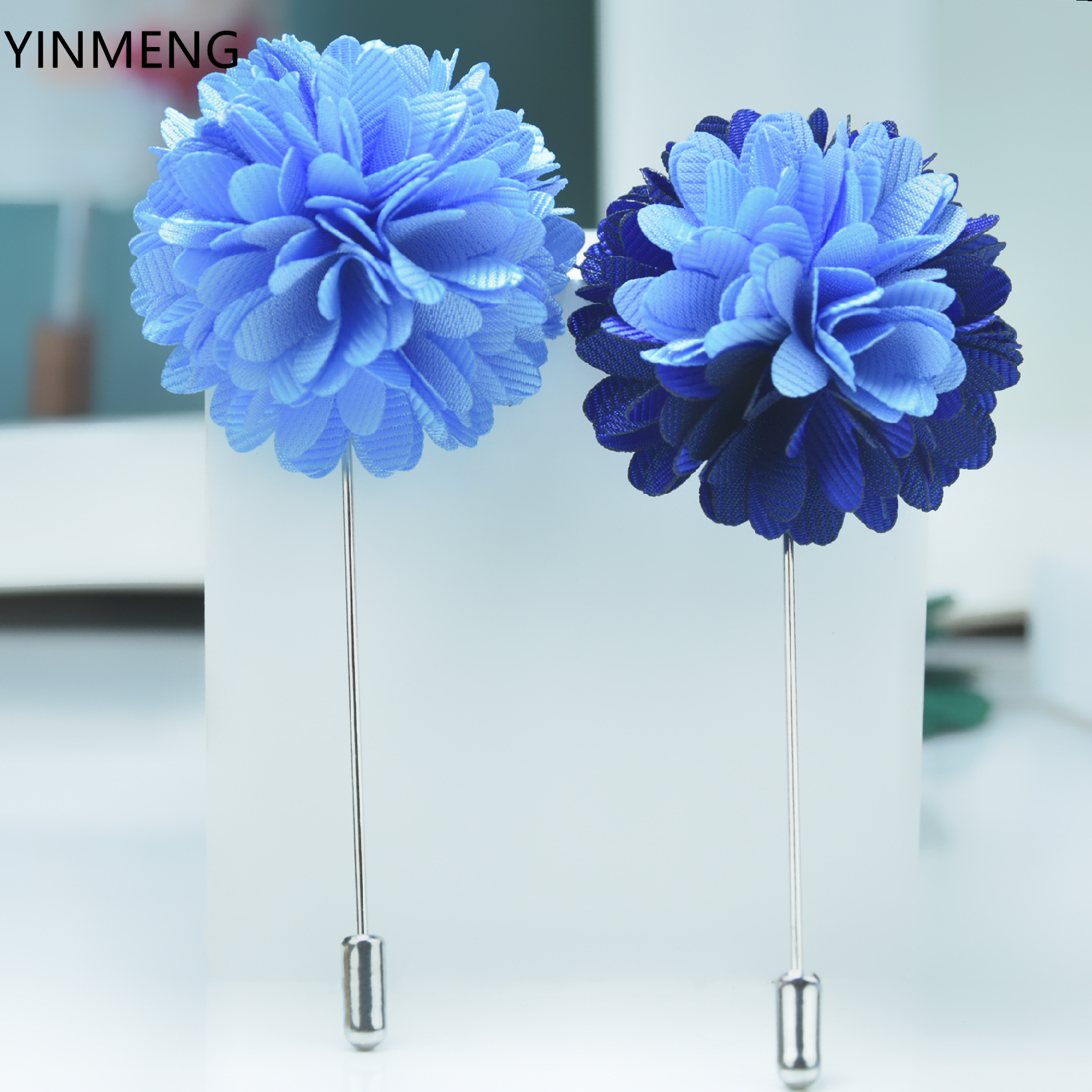 Picture of Brooch Jewelry Handmade Flower Blue Men's Long New High-end Sense Flower Women's Cloth Niche Hand Flower