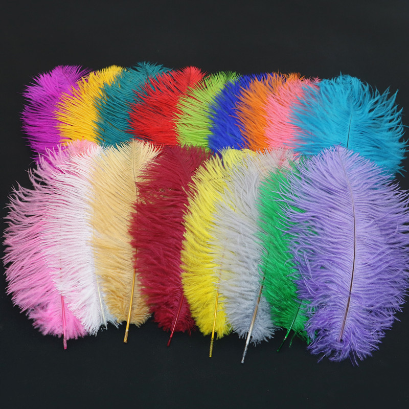 25-30cm color ostrich feather ostrich feather indoor decoration flower feather spot multi-color optional