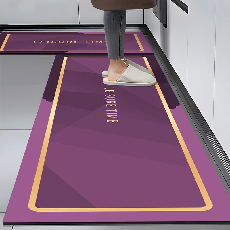 Picture of Absorbent Carpet Non-Slip Foot Mat Wash-Free Dirty-Resistant Household Erasable Absorbent Mat Kitchen Floor Mat Oil-proof Door Diatom Mud