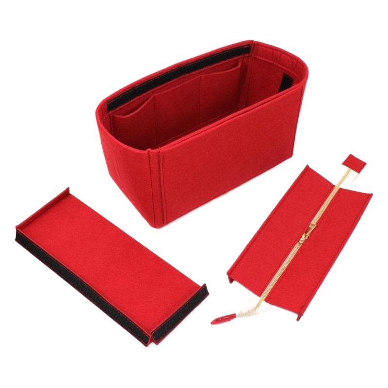 New Felt Bag Storage Bag Women's Inner Bag Bag with Cover Felt Cosmetic Bag