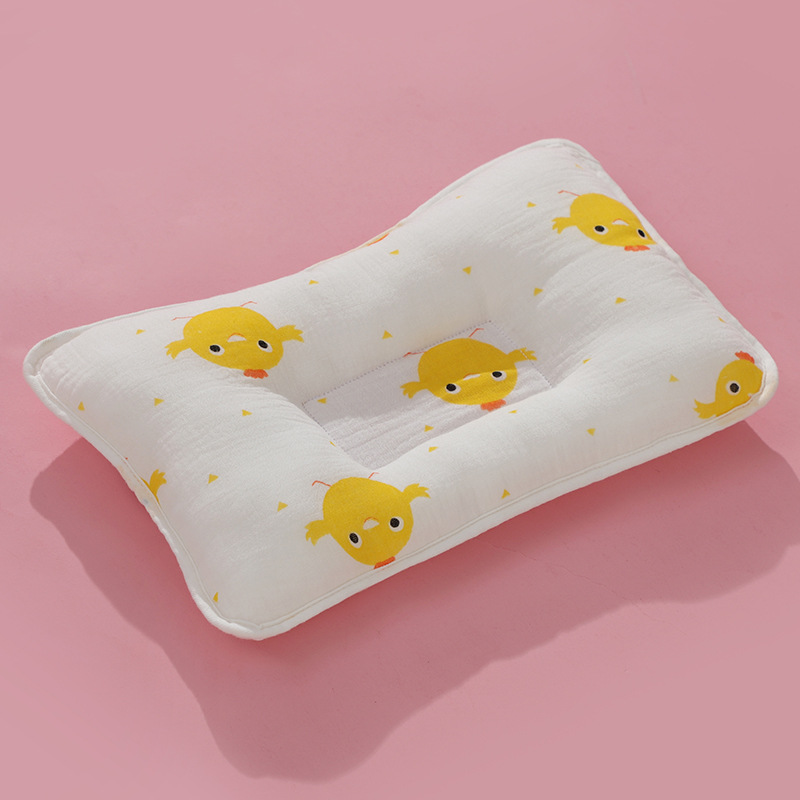 Picture of Baby Pillow Newborn Baby Pillow Shaped Pillow Anti-Eccentric Head Four-Season Universal Printed Gauze Summer Manufacturer Wholesale