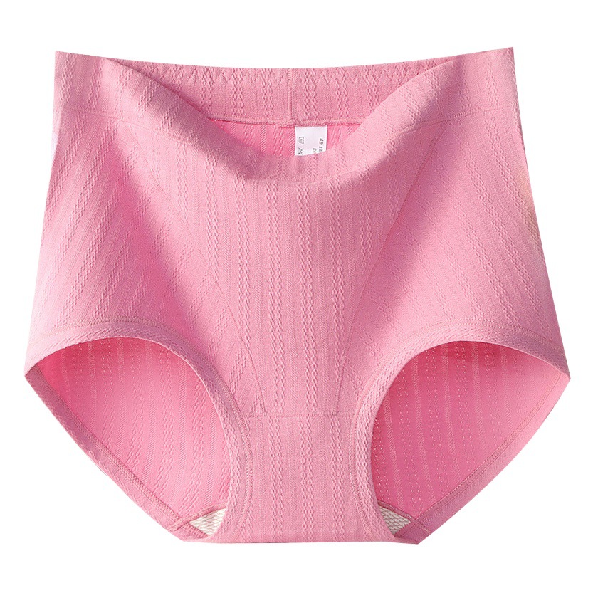 Exclusive for Pear-Shaped Figures! Plus Size Printed Lace Trim 100kg Panties for Women High Waist French 60S Colored Yarn Modal