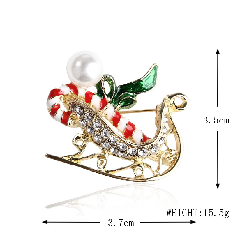 Picture of Lanhao European and American New Fashion Christmas Brooch Christmas Tree Shoes Elk Wreath Snowflake Bell Pin Women