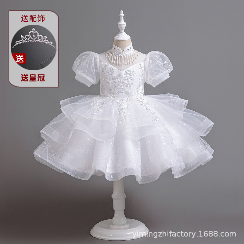 Picture of Amazon foreign trade girl dress model catwalk costume host costume unkempt dress children's princess dress