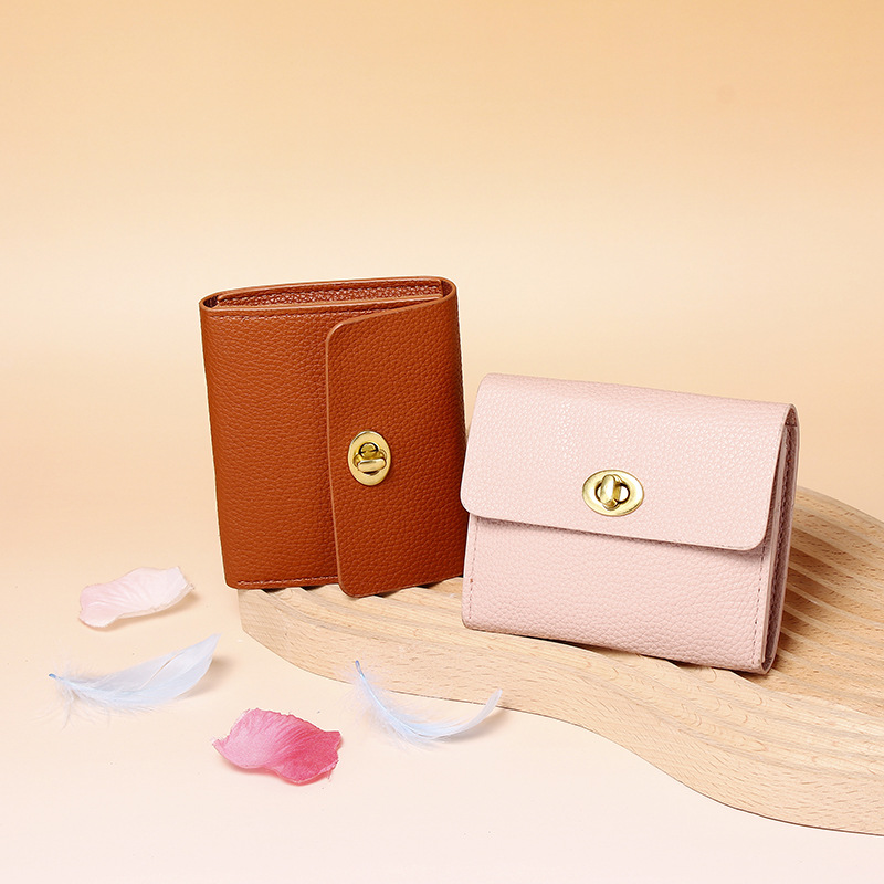 Picture of New Ins Retro Small Wallet Soft Leather Thin Simple Compact Women's High-End Multi-Card Slot Card Holder Coin Purse