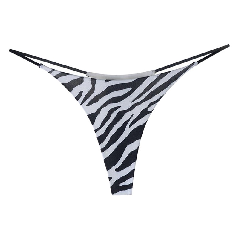 New Version of European and American Foreign Trade Cross-Border Lace-Up Sexy Underwear Thong Women's Low-Waist Underwear Double-Layer Bikini Underwear