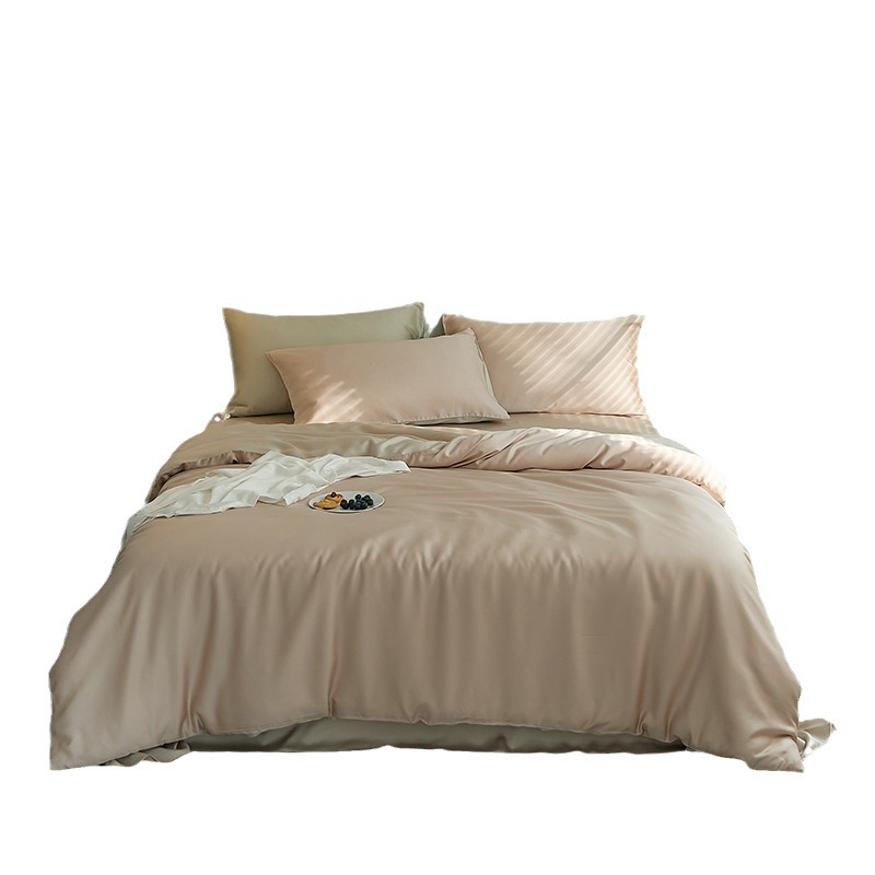 Picture of Light Luxury 60-Count Lenzing Tencel Four-Piece Set Double-Sided Lyocell Cool Ice Silk Cool Feeling Naked Sleeping Tencel Bed Bed Sheets Quilt Cover