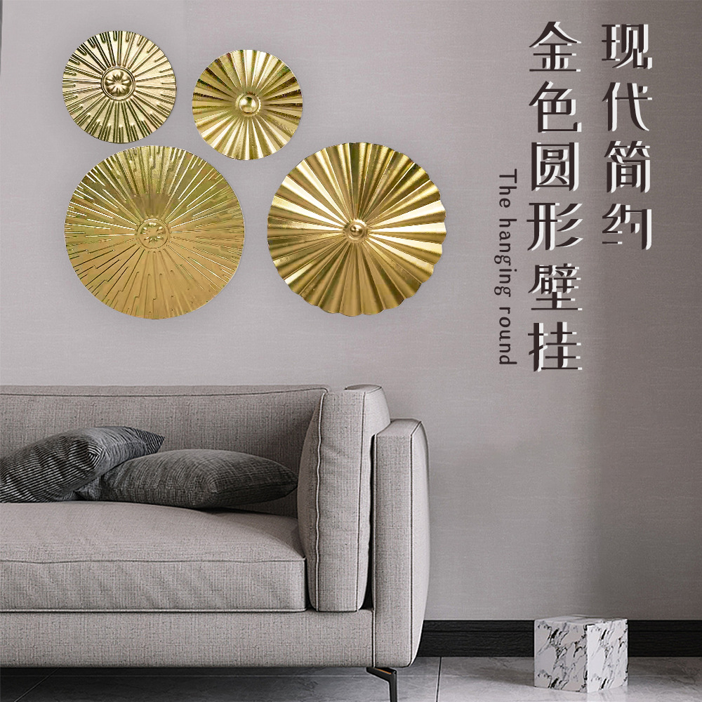 European Style Home Furnishing mural Creative Straight Pattern Wave Irregular Round Design Sunflower Wall Decoration Accompanying Gift Pendant