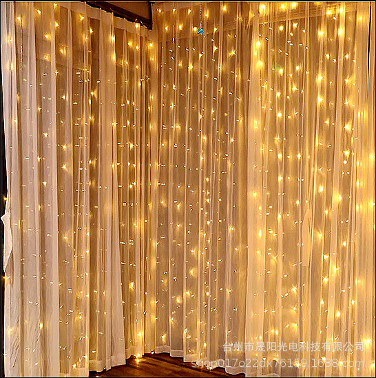 Led light string ice strip curtain light string lights colorful lights stars decorative lights bedroom indoor party decoration curtain lights