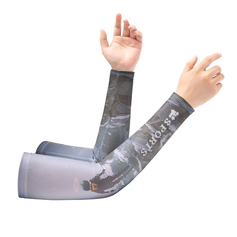 Picture of Outdoor Sun Protection Sleeves, Ice Sleeves, Transfer Printing, Beach Cycling, Driving, Fishing and Driving, Ice Silk Sleeves for Men and Women