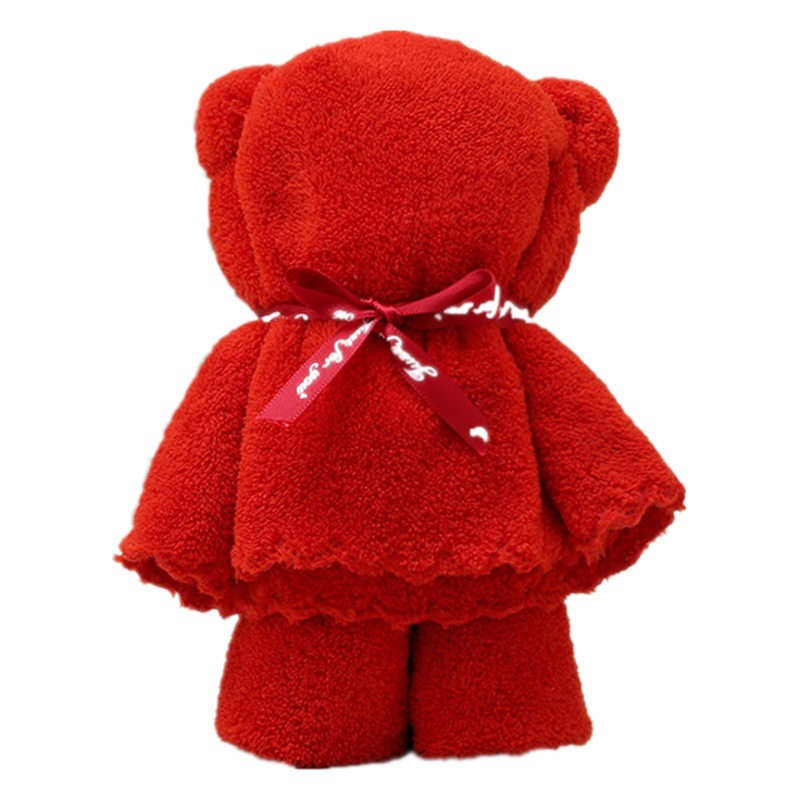 Wholesale Coral Fleece Bear Towel Gift Box Birthday Wedding Towel Return Gift Business Gift Opening Ceremony