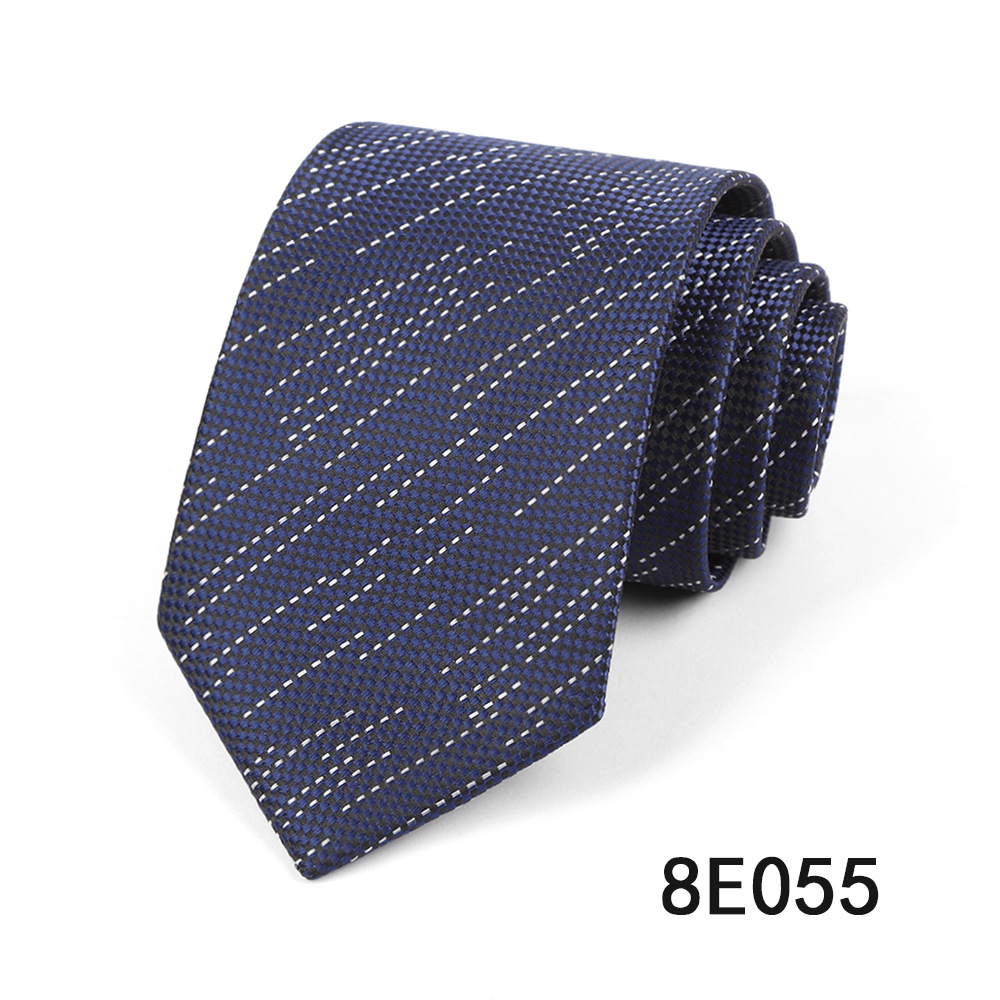 Picture of Men's Tie Business Casual Stripesd Tie 8cm Polyester Jacquard Embroider Print Tie Wholesale Formal Wear