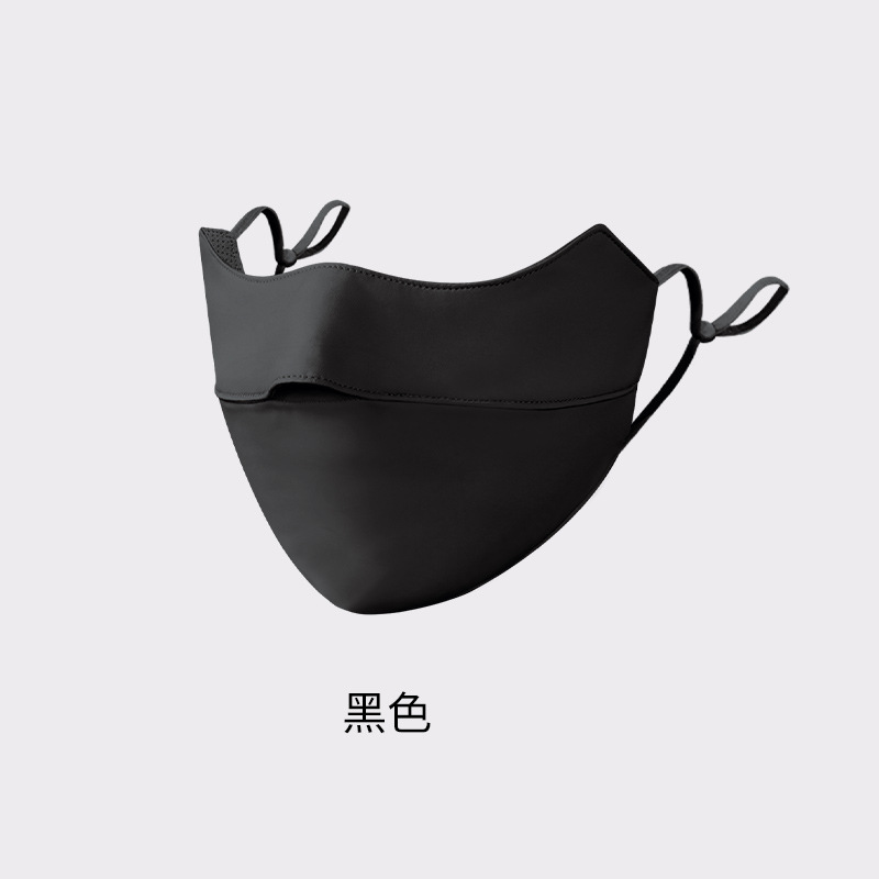 Picture of Sunscreen Mask Women's Sunshade Eye Angle Summer Riding Outdoor UV Protection Nylon Ice Silk Mask Black Men