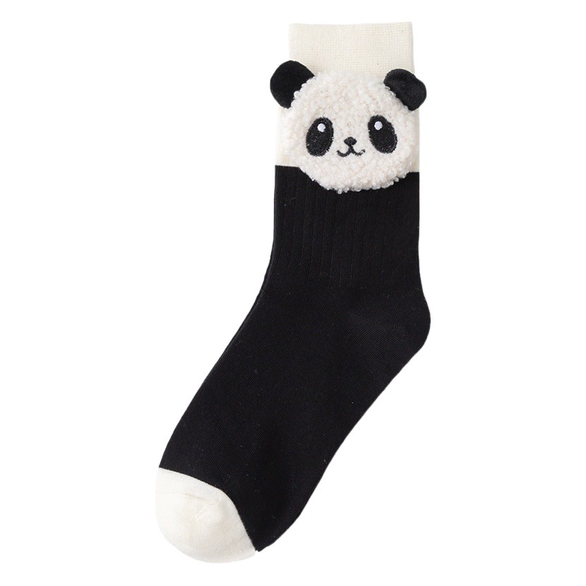 Little Panda socks women's online red super hot jewelry mid-calf length socks South Korea ins trendy Japanese cute all-match pile socks women