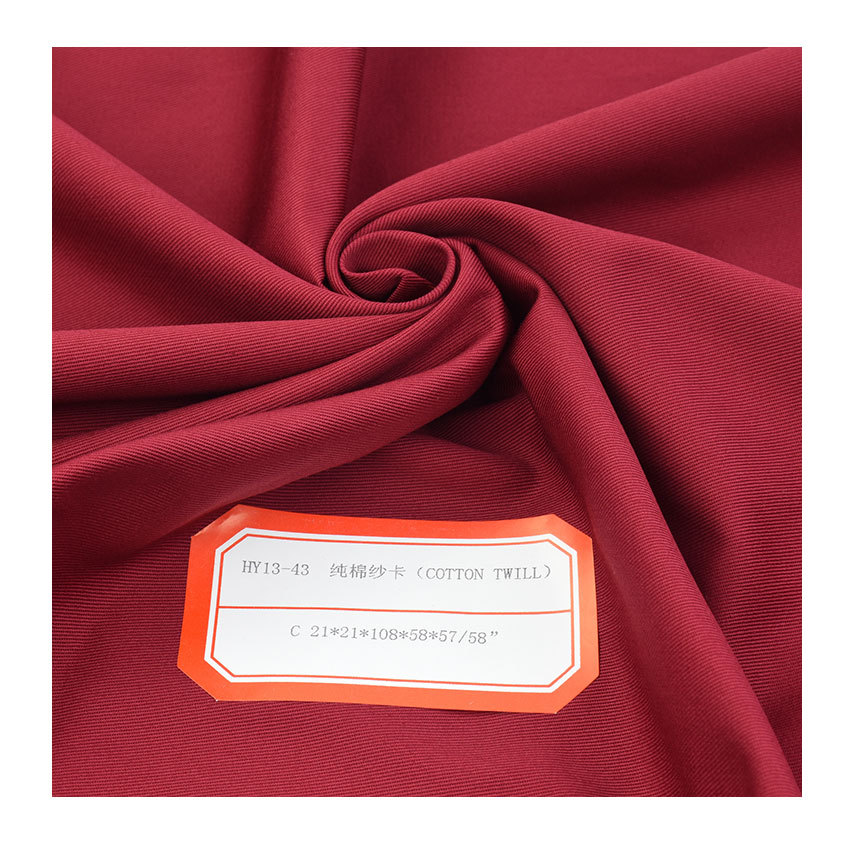 Pure cotton skirt fabric Big Red Stock yarn card fabric women's skirt pants spring and summer dress cloth