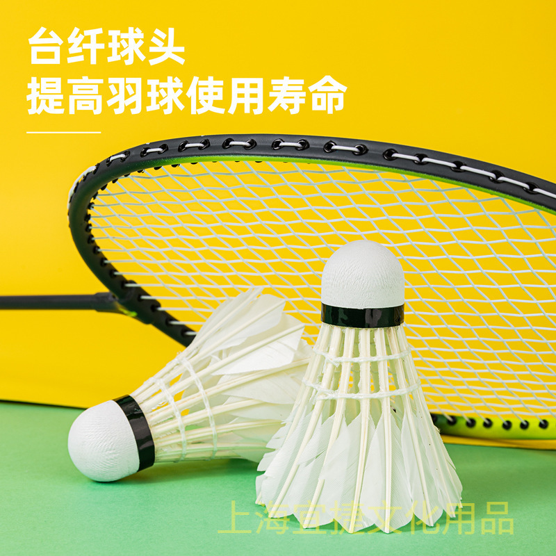Picture of Deli angnite badminton F2202 outdoor durable badminton Entertainment grade goose feather badminton 12 PCs/box
