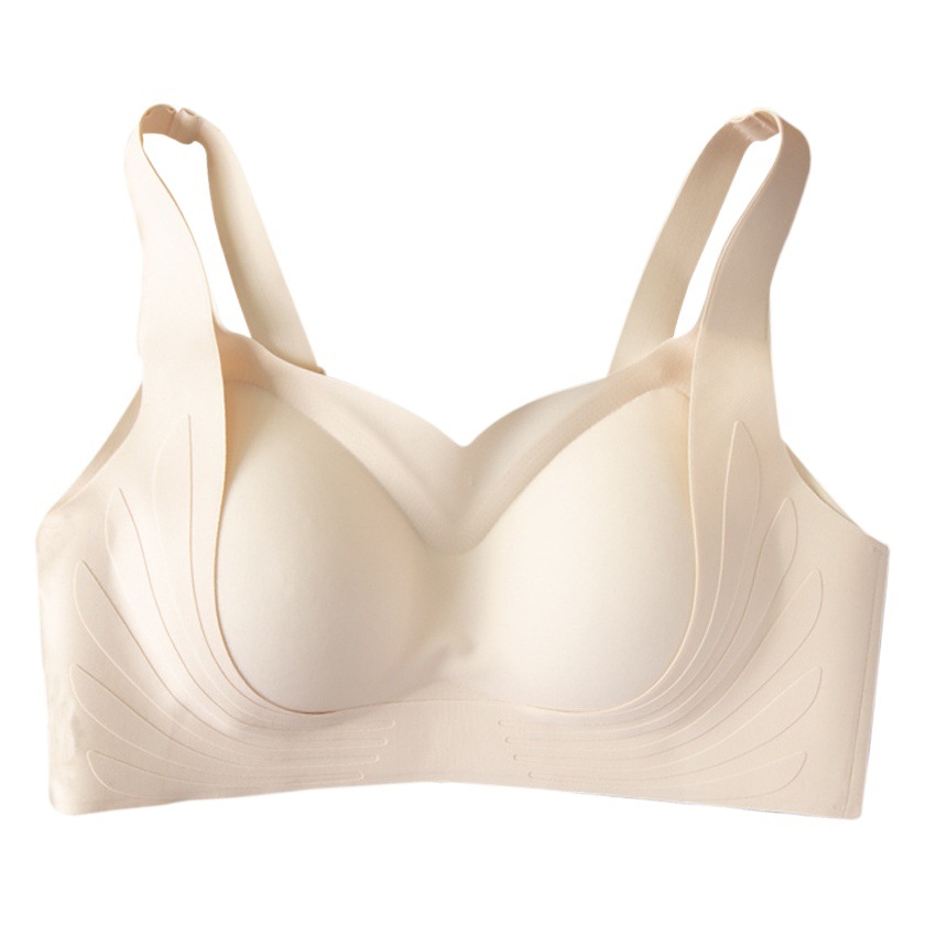 Picture of Original Japanese Tilt Traceless Underwear Women's Small Chest Push-up No Steel Ring Soft Support Anti-sagging Bra