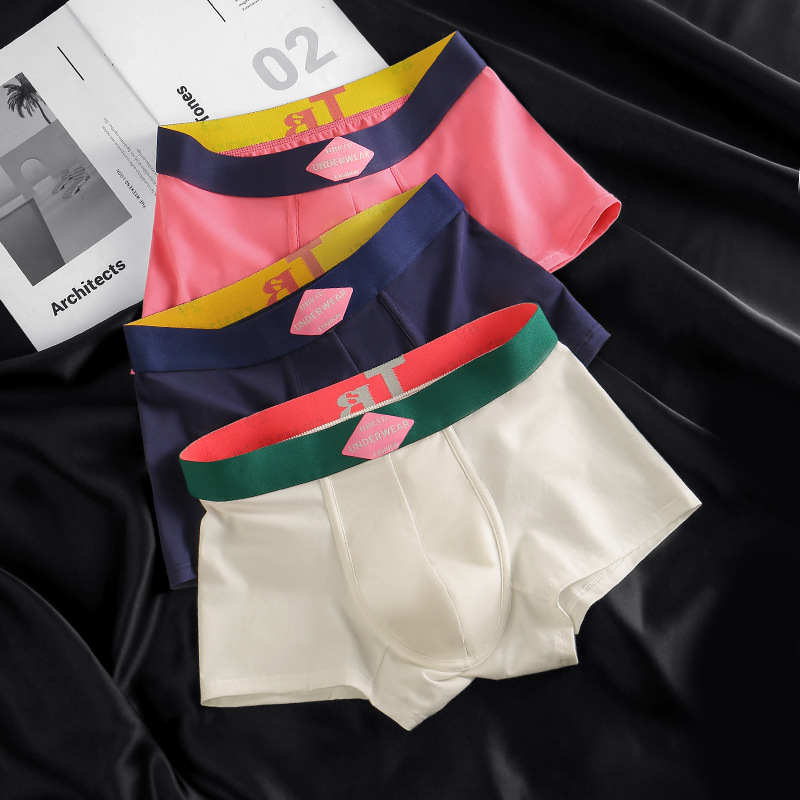 [Strictly Selected] Men's Underwear Boys' Pure Cotton Antibacterial Shorts Youth Trendy Breathable Boxer Briefs