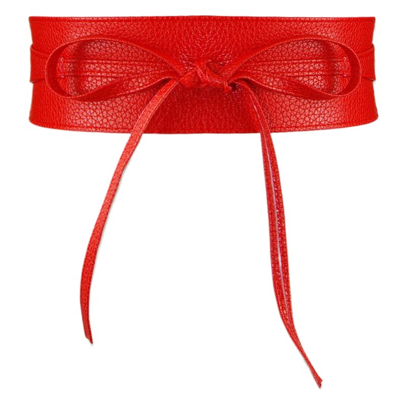 New Style Decorative Wide Belt Women's Simple All-match Wide Waist Seal Clothing Accessories Belt Bow Tie with Skirt