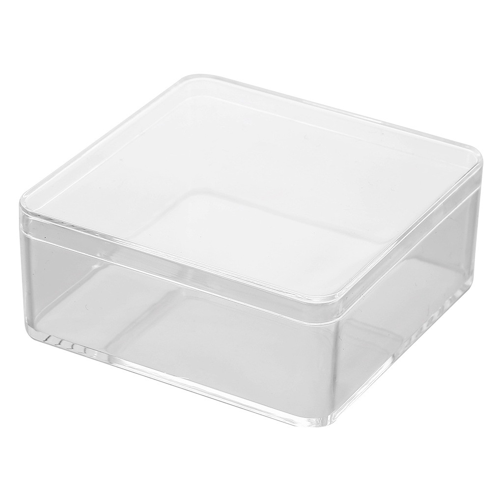 Square Plastic Box Transparent Acrylic Snack Biscuit Dessert Cake Packaging Box Desktop Storage Display Box